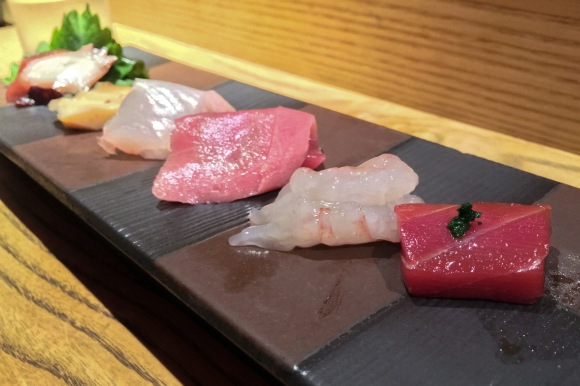 Seasonal sashimi from Sushi Azabu