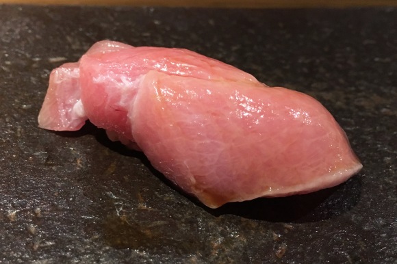 Medium fatty tuna sushi from Sushi Azabu