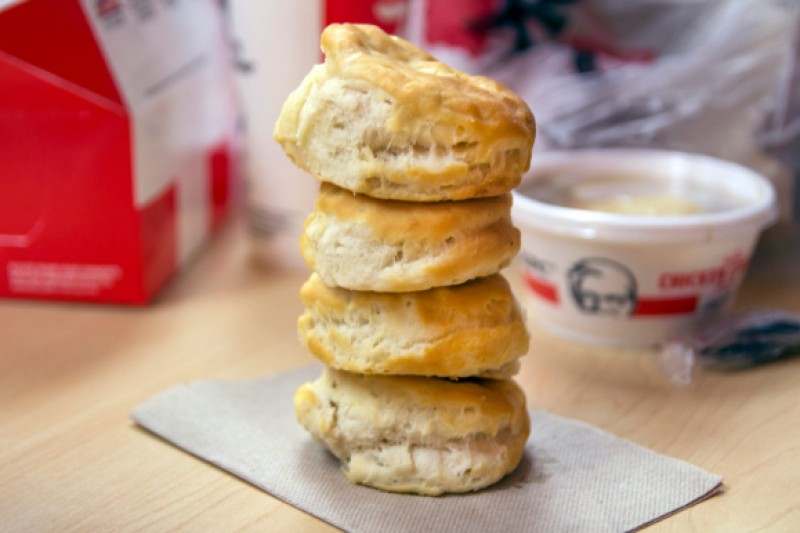 Four biscuits from KFC